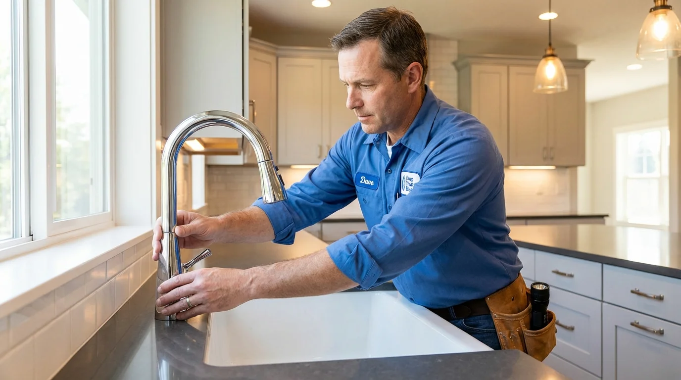 Kitchen faucet installation by Johns Plumbing LLC in Houma